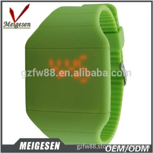 LED watch 2014 new design touch silicone watch free custom logo